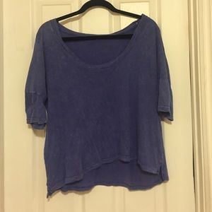 purple/blue top