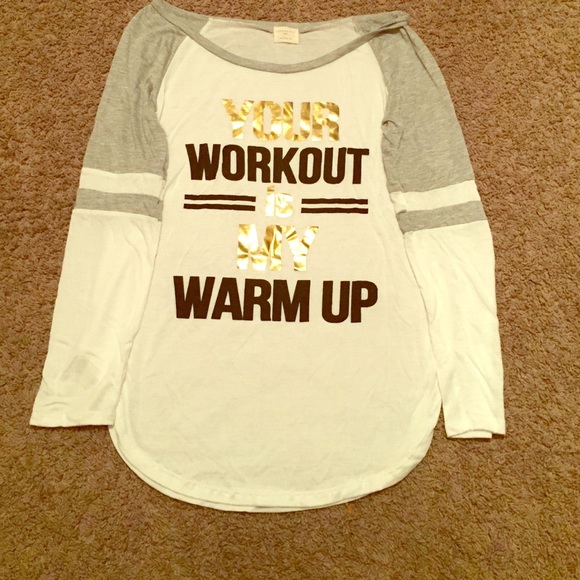 NWOT Work out top with cute saying! - Picture 1 of 3