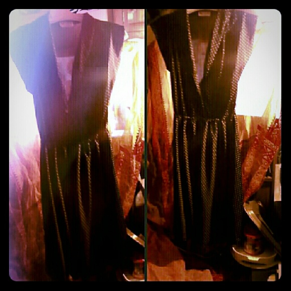 Black an white polka dot dress