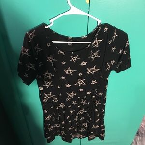 Black star short dress