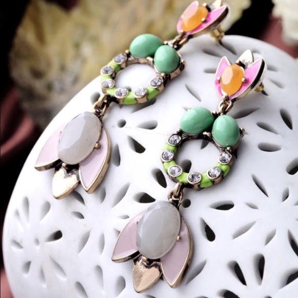 Trendy Multi-Color Statement Earrings