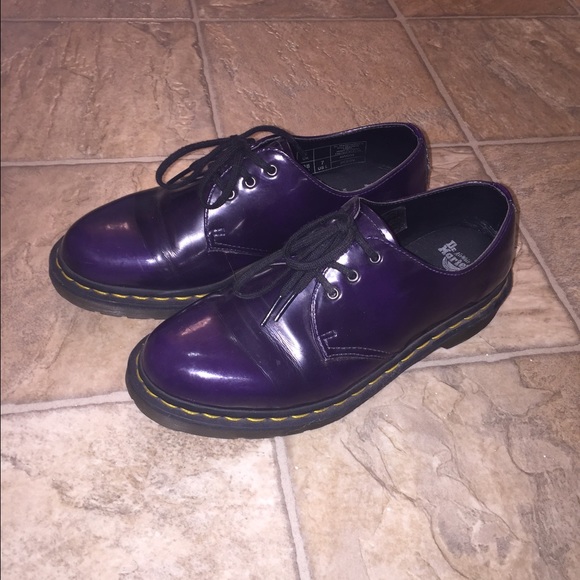 Dr. Marten's UK 5 Eggplant VEGAN Oxfords