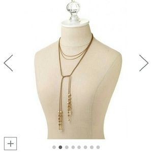 Brynn Lariat Necklace (vintage gold)
