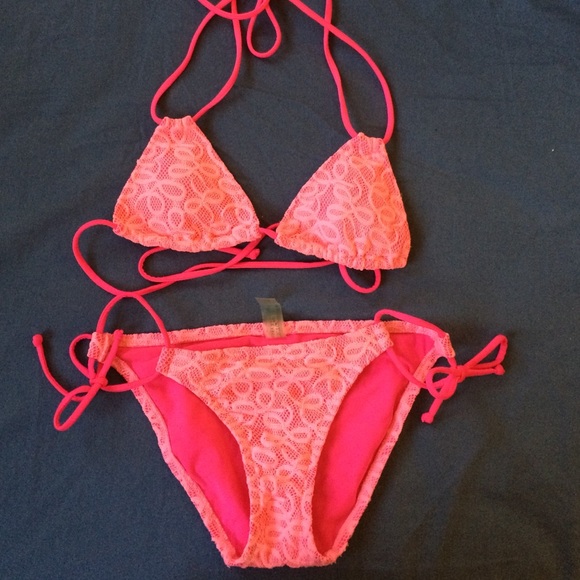 Pink Lace Victoria's Secret swimsuit