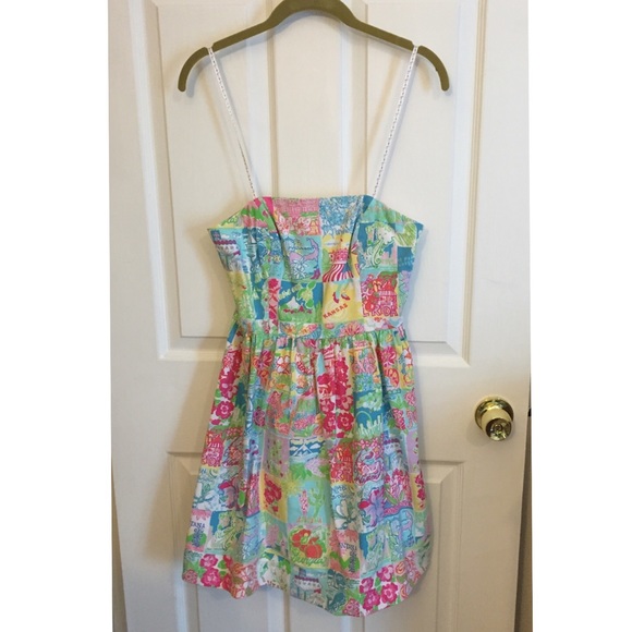 Lilly Pulitzer State of Mind Strapless Dress 0