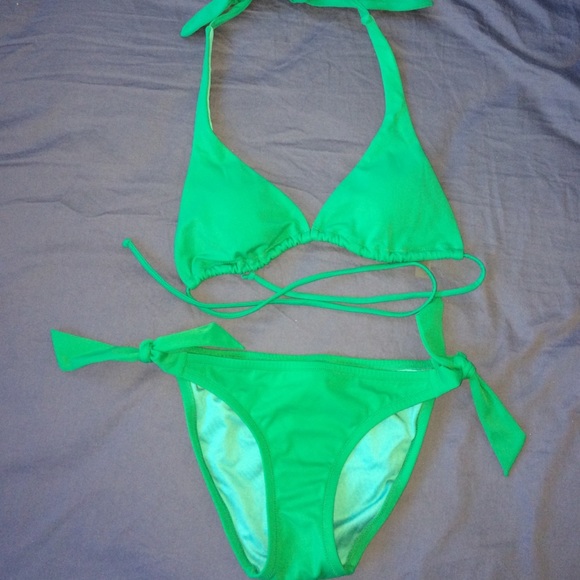 Green Halter Victoria's Secret swimsuit