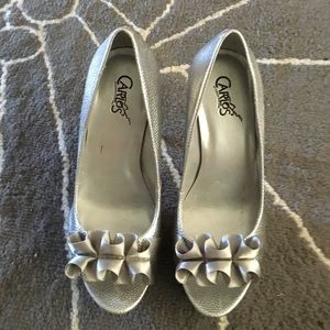 Silver Carlos Santana silver heels