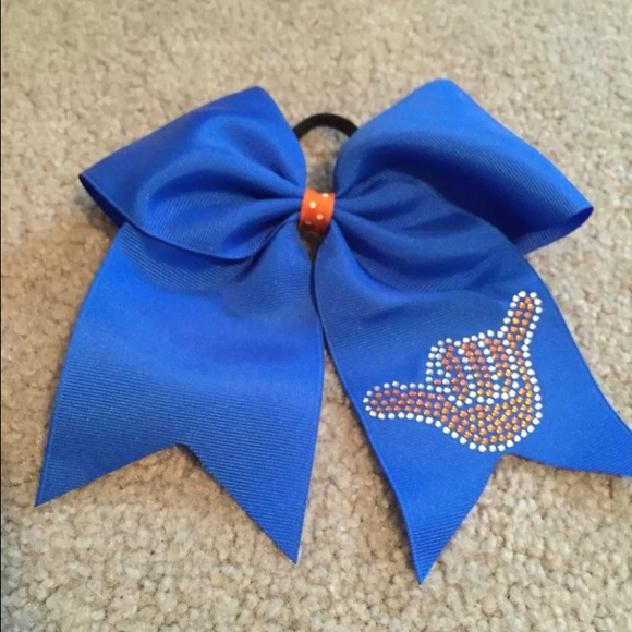 Blue stingray Allstar cheer bow