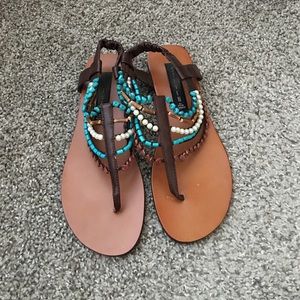 Steven by Steve Madden beaded sandals