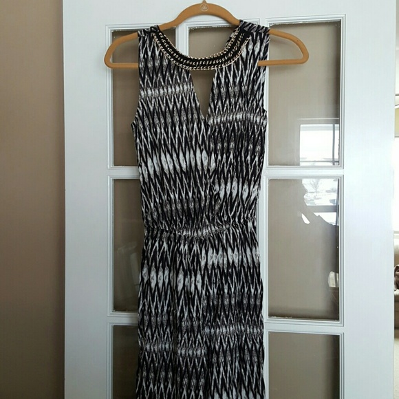 NWT Small Black & Gray Tribal Print Jumpsuit