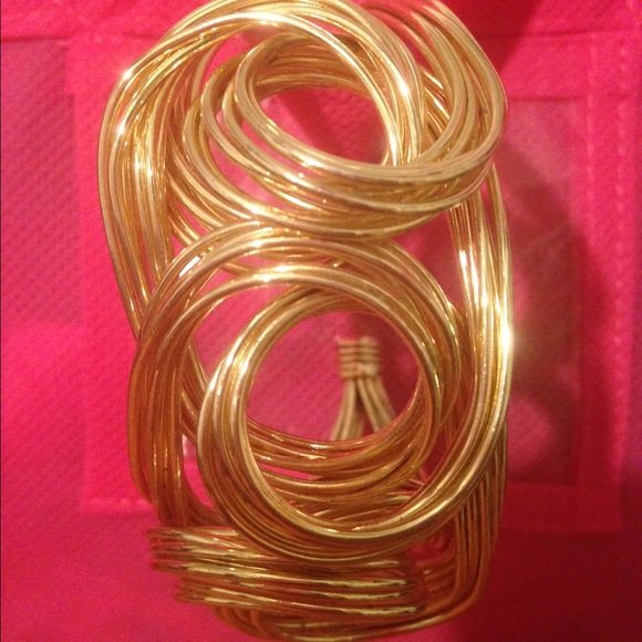 Goldstone cuff bracelet