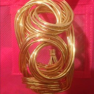 Goldstone cuff bracelet