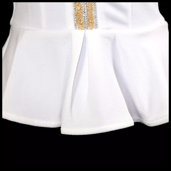 ‼️LAST CALL PRICE FIRM Textured Peplum Bead Top - Picture 4 of 4