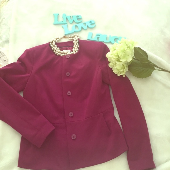 Classy Liz Claiborne maroon blazer - Picture 1 of 4