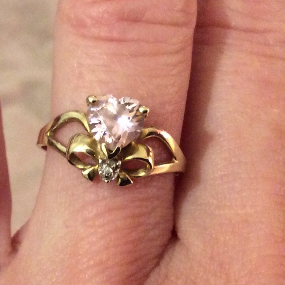 10k gold ring with pink stone.  Price is firm.