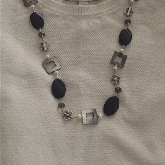 Black and silver necklace