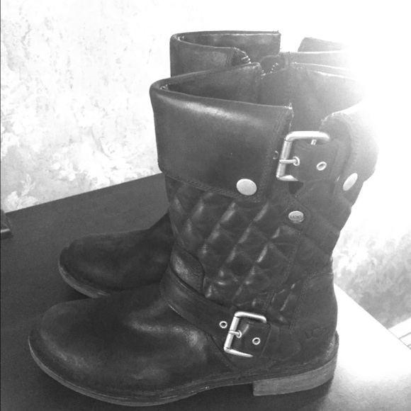 Uggs Conor quilted vintage motorcycle boot