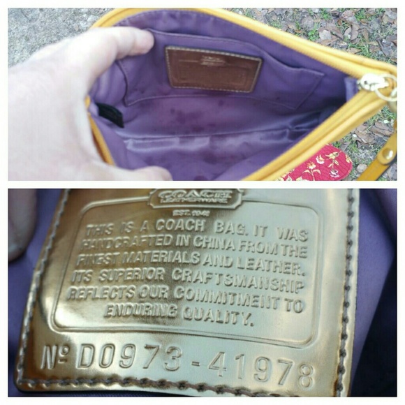 SOLD Coach Madison ginger leather Wristlet 41978 - Picture 2 of 4