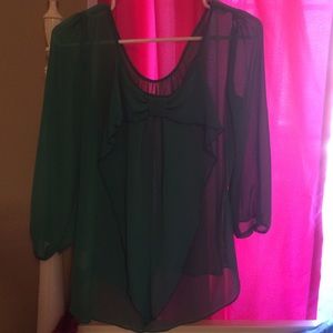 Green bow blouse for sale!