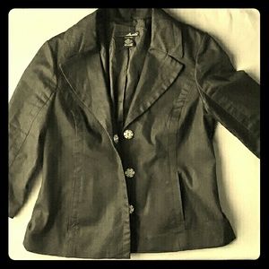 Willi Smith Women's Dark Blue 3 Button Blazer