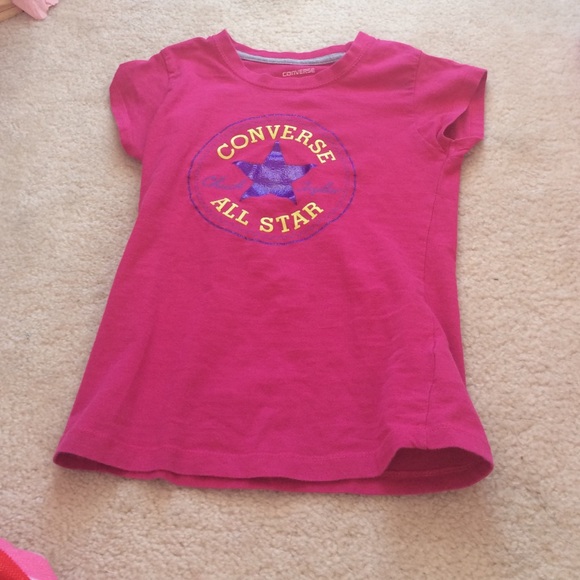 Pink girls converse t-shirt