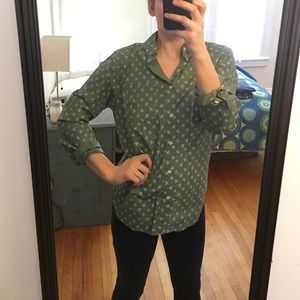 GAP Men's M Green Button Down Anti-Wrinkle