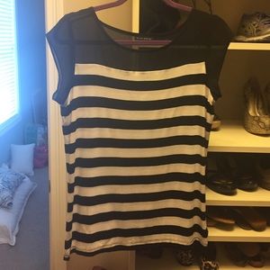 Black white striped too