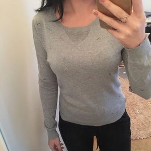 Vera wang grey cotton dress up long sleeve