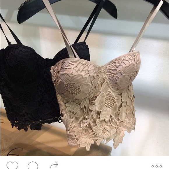 lace bustier crop top