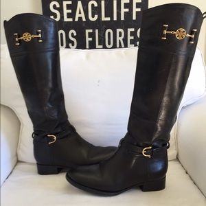 Tory Burch Black Riding Boots