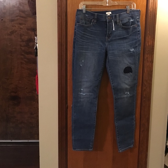 J. Crew factory stretch distressed jeans