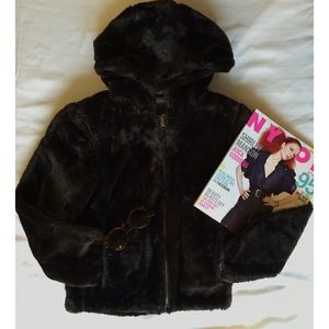 Brown Faux Fur Jacket