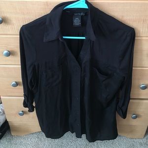 Black CK button down