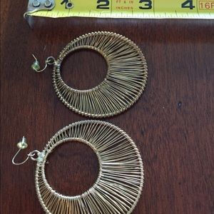 Dangling hoop earrings