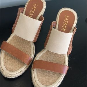 Gently worn wedge sandals