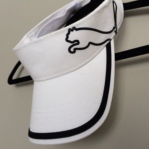 White and Blsvk Puma visor