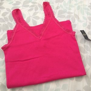 Hollister Hot Pink Lace Tank