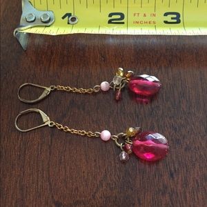 Beaded dangling earrings