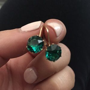 Alex & Ani Emerald Lever Back Earrings