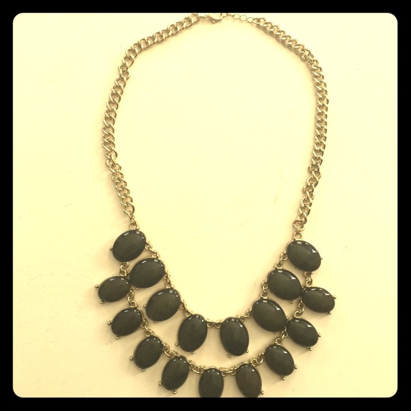 Dark olive green necklace