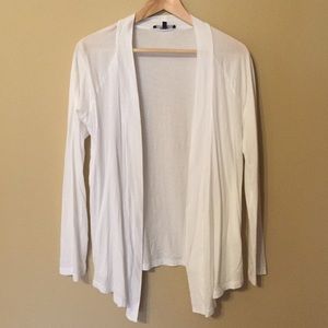 Express white open cardigan
