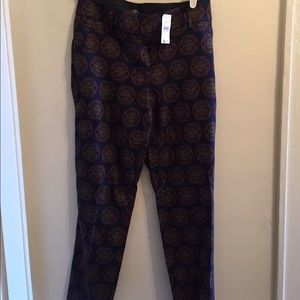 NWT LOFT  trousers with fun funky print