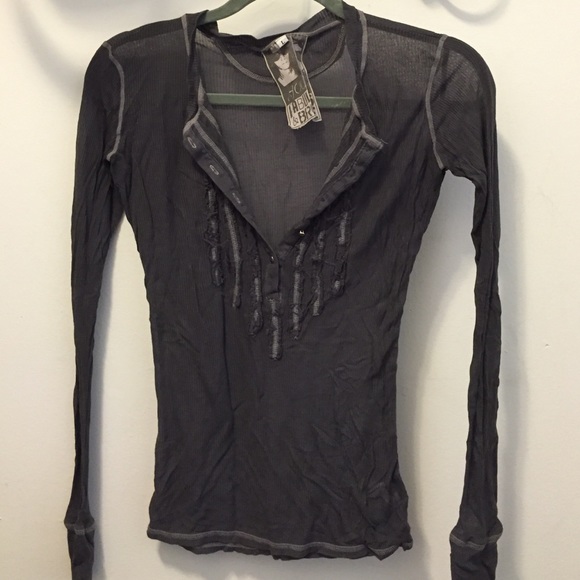 ♦️SOLD♦️YFB Grey Tuxedo Henley