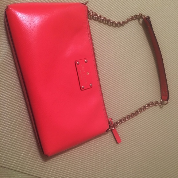 kate spade small square shoulder bag , orange