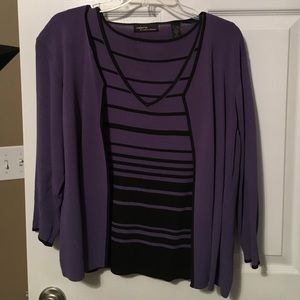 Black & purple twinset