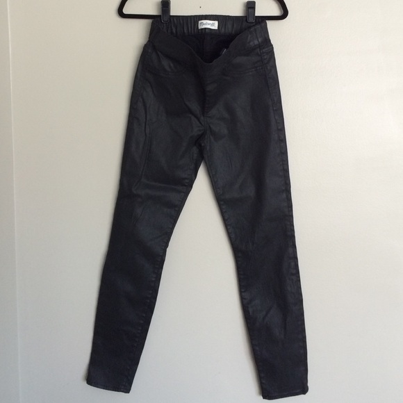Madewell Coated black pants- Size 28