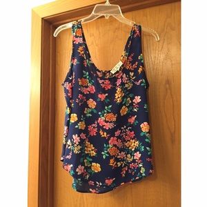 PINK ROSE Floral Tank