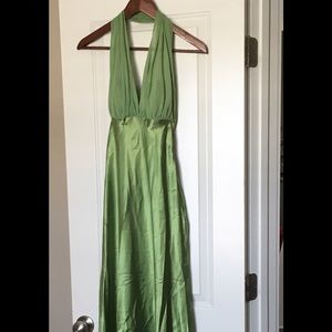 Green long dress