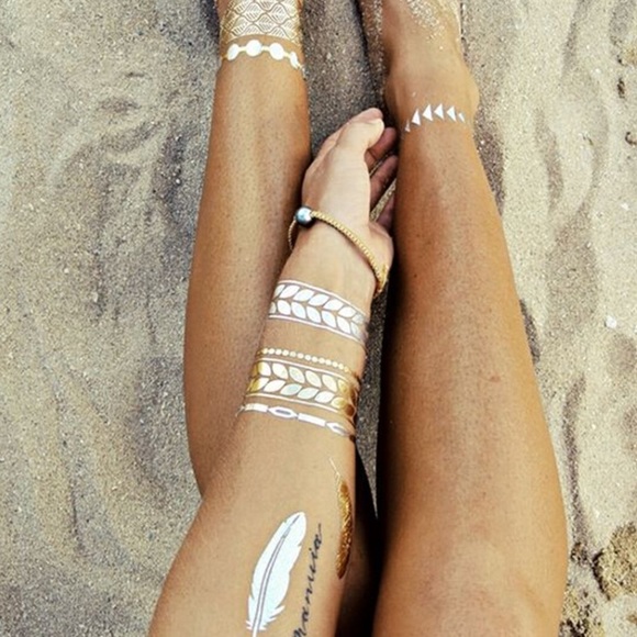 🆕 Metallic Temporary Tattoos - Picture 2 of 4