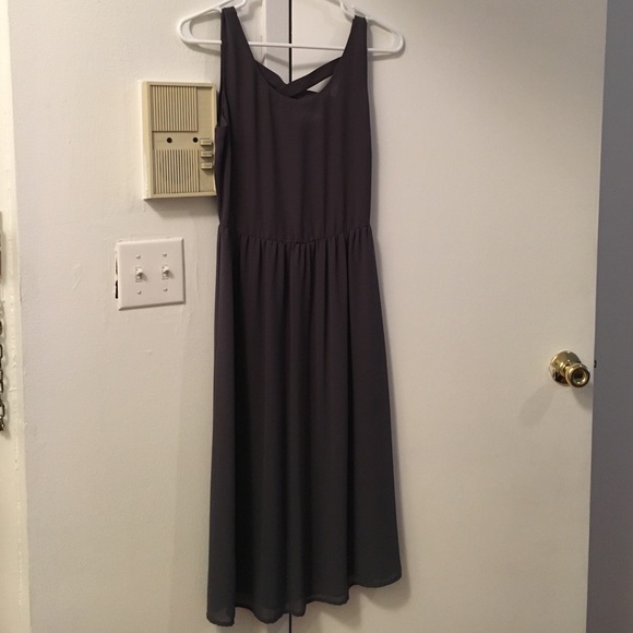 Dark gray midi dress